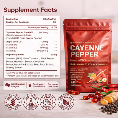 Capsaicin Oil Extract- 3000mg Softgels